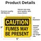 Signmission Fumes May Be Present Caution Sign, Vinyl Decal, 5in W x 3.5in L, 2PK OS-2PACK-CS-D-35-L-19173 - alternate 6
